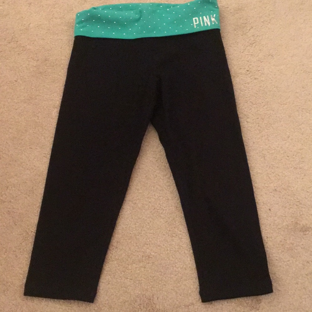 Pink yoga pants.